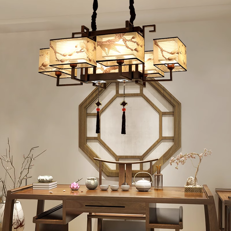 Modern simple whole house package living room lamp tea room box