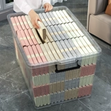 Прозрачный пластиковый вместительный и большой ящик для хранения, большая игрушка, коробка, увеличенная толщина