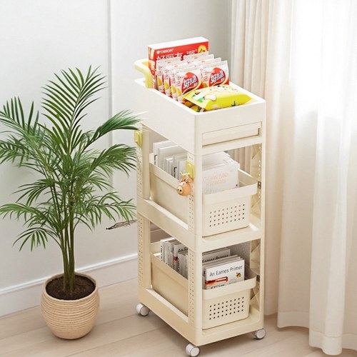 书包置物架可移动多层小推车落地学生放桌边书架桌下书本收纳神器 - 图3