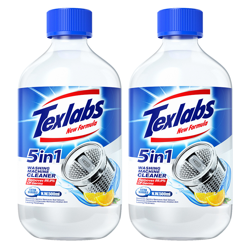 泰克斯乐洗衣机清洁剂强力除垢除菌滚筒式洗衣机槽清洗剂2瓶装