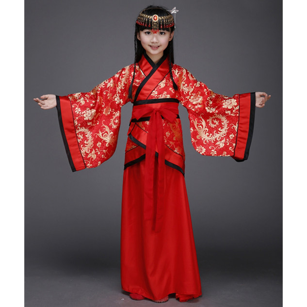新款儿童古装服汉服女童仙女装民族服装女孩表