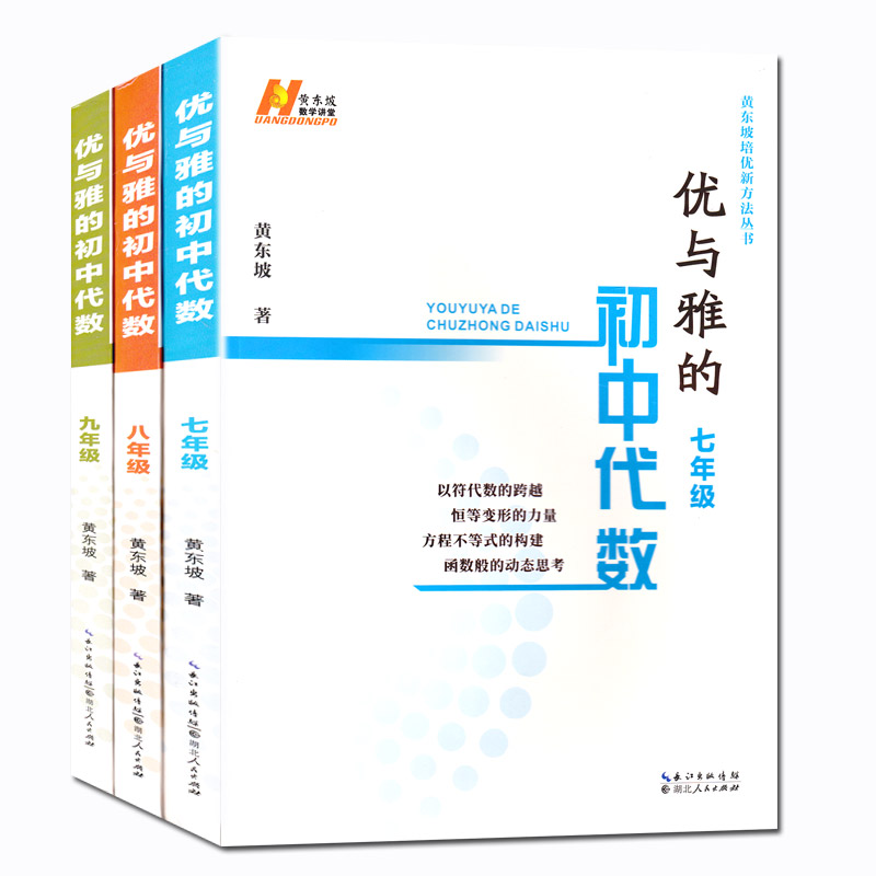 领券立减5元 黄东坡著优与雅的初中数学代数培优新方法七八九年级上下册全套专项思维训练解题技巧奥林匹克中学数学竞赛教程