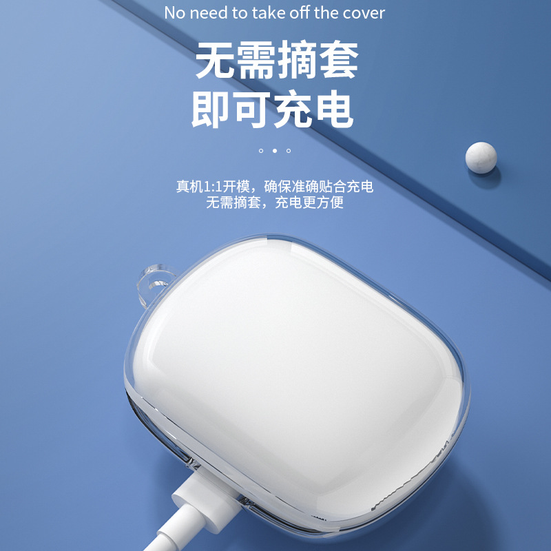 适用jbl wave flex2代蓝牙耳机高透明软保护套TPU透明软壳jblwaveflex耳机壳新款防摔简约男女潮流壳不易发黄 - 图1