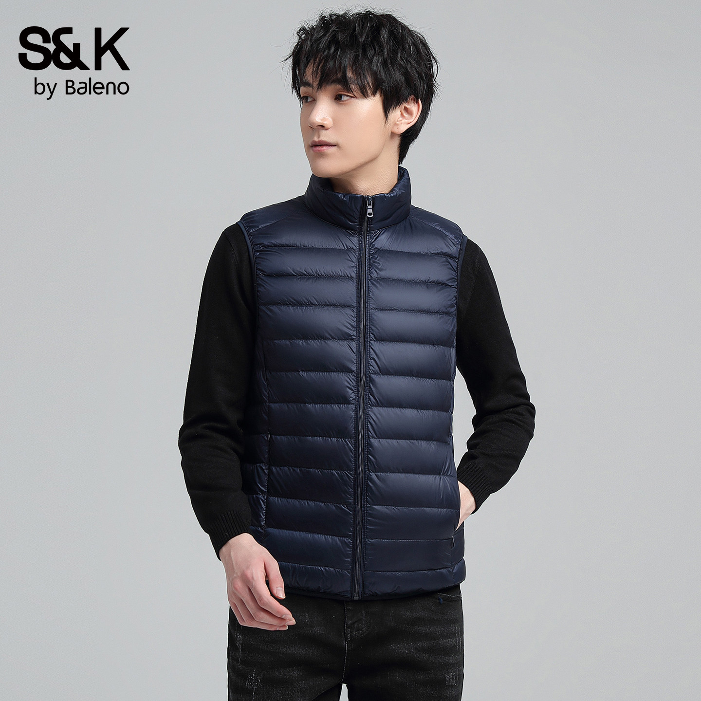 班尼路SK秋冬季新款轻薄羽绒服男马甲外穿百搭坎肩背心轻便外套YS,淘宝优惠券,粉丝福利购,淘宝优惠卷