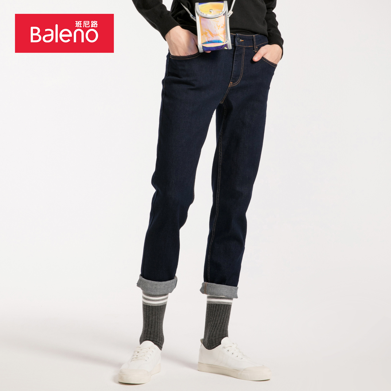Baleno 班尼路 男式直筒弹力修身水洗牛仔裤 天猫优惠券折后￥59包邮（￥179-120）多色可选