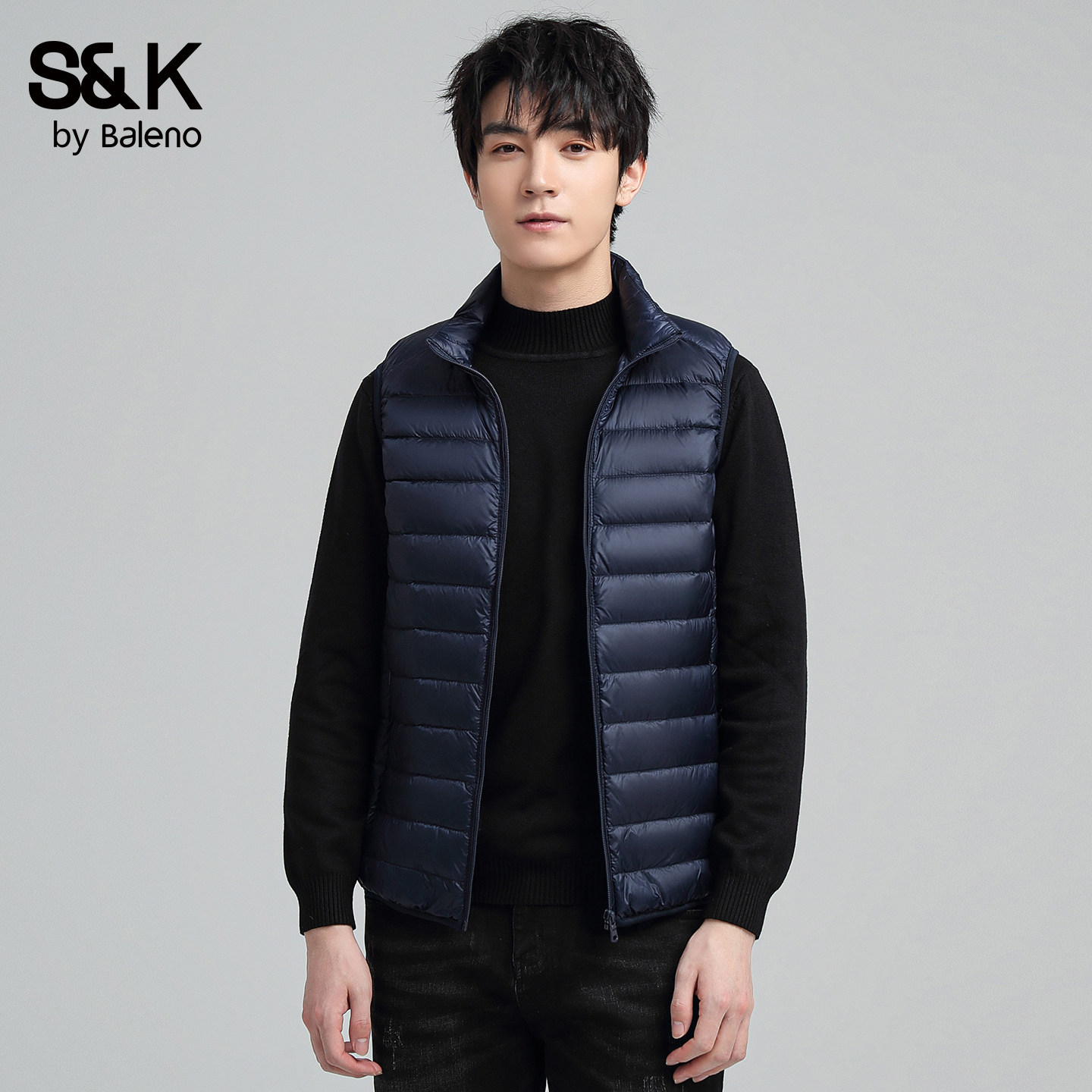 班尼路SK秋冬季新款轻薄羽绒服男马甲外穿百搭坎肩背心轻便外套YS,淘宝优惠券,粉丝福利购,淘宝优惠卷