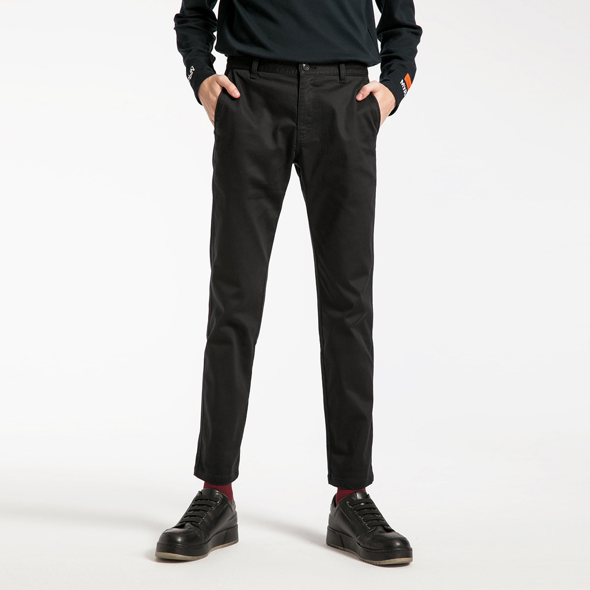 Baleno 班尼路 加绒保暖 男式直筒弹力休闲裤 天猫优惠券折后￥39包邮（￥189-150）2色可选