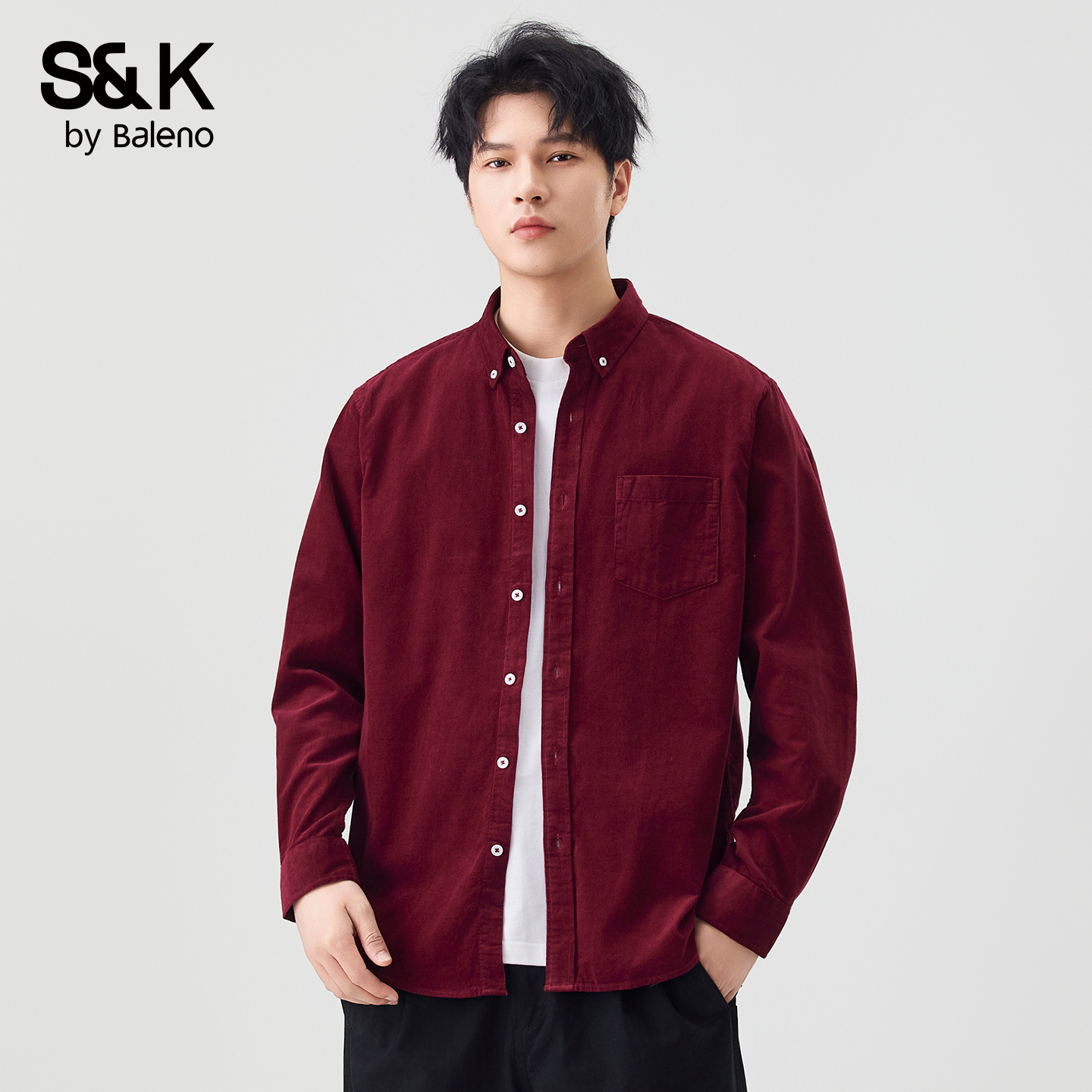 班尼路SK衬衫男士2025秋季新款港风痞帅潮流宽松纯棉长袖外套男MS - 图2