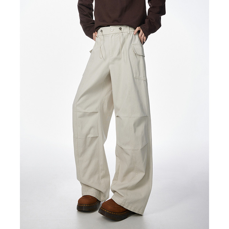 班尼路纯棉工装阔腿裤男春秋季2026新款男士宽松直筒休闲长裤子E,淘宝优惠券,粉丝福利购,淘宝优惠卷