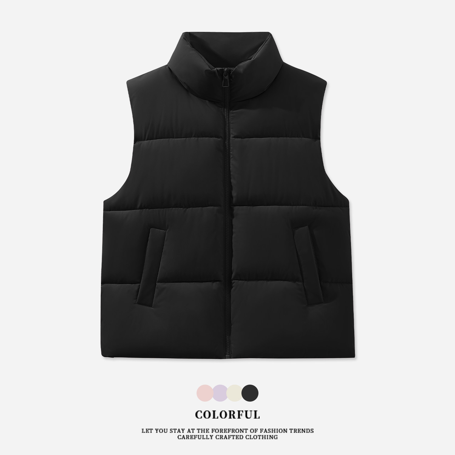 班尼路紫色立领防风马甲女款2026冬季新款加厚保暖棉袄外套上衣H,淘宝优惠券,粉丝福利购,淘宝优惠卷