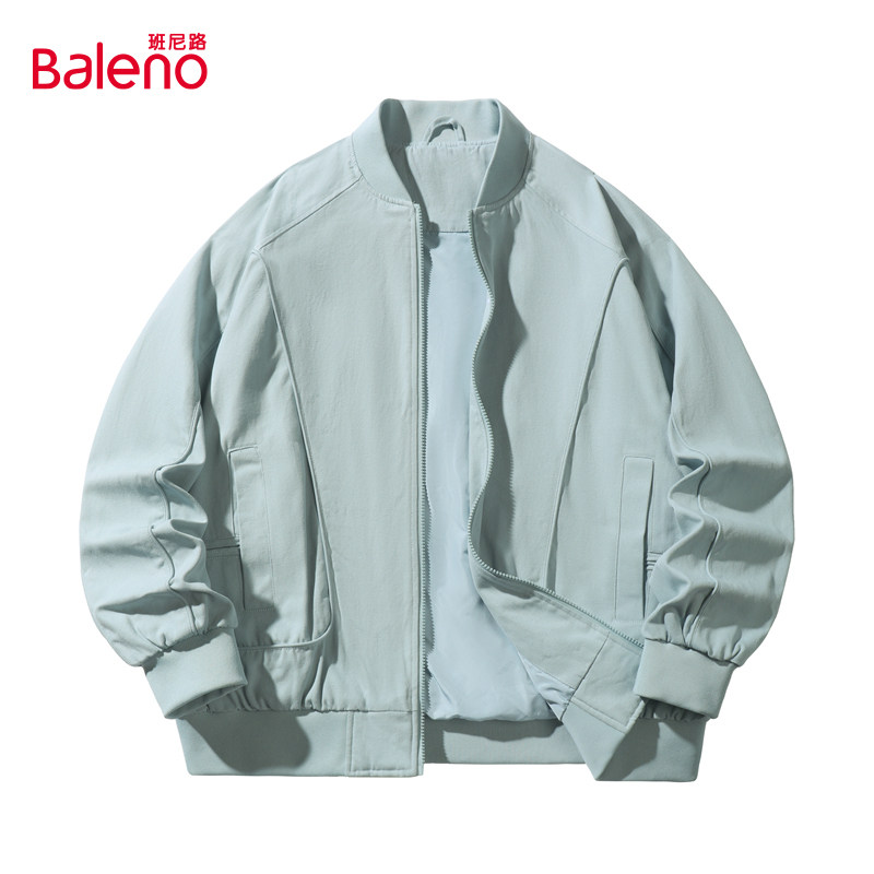Baleno班尼路男装净色棒球领巴恩风夹克复古谷仓风百搭纯色外套D,淘宝优惠券,粉丝福利购,淘宝优惠卷