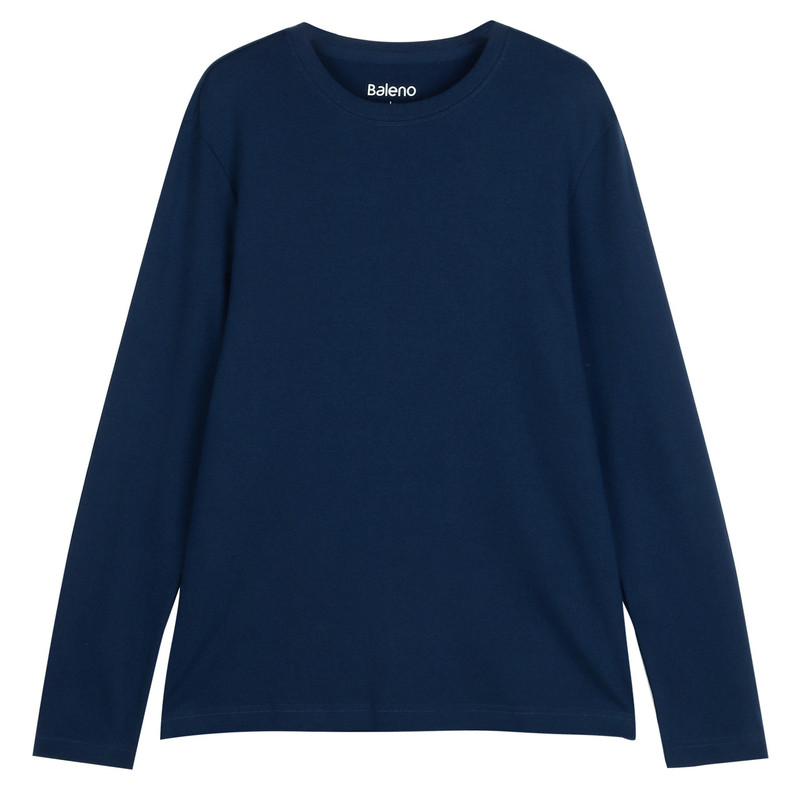 班尼路长袖t恤春秋白色纯棉打底衫 baleno班尼路T恤