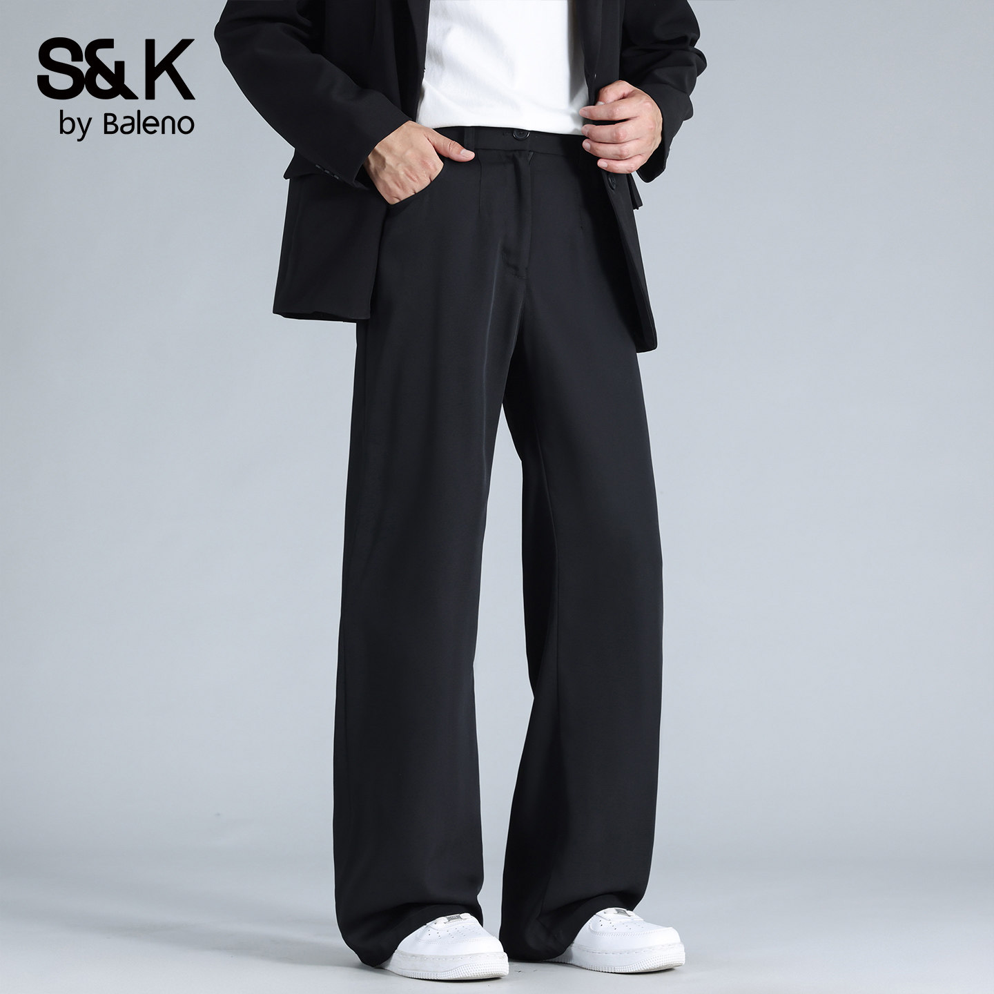 班尼路SK直筒西装裤男士秋季潮流宽松显瘦百搭垂感通勤休闲裤子YS,淘宝优惠券,粉丝福利购,淘宝优惠卷