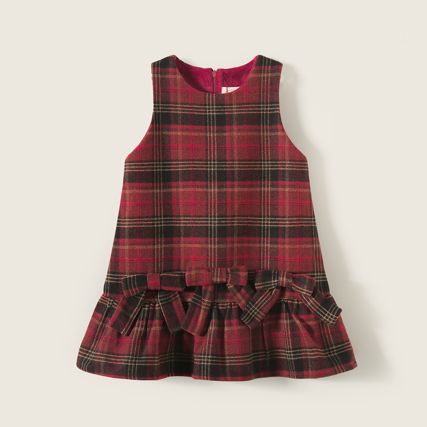 女童拜年服连衣裙冬装2026新款儿童加绒红色格子裙超好看公主裙字,淘宝优惠券,粉丝福利购,淘宝优惠卷