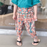 Средство от комаров, тонкие летние штаны для девочек, цветочный принт