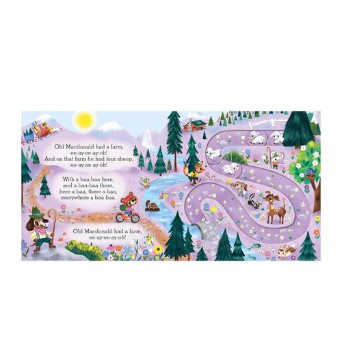 【预售】【滑条歌谣书】王老先生有块地 咿呀咿呀哟 Old Macdonald had a Farm 英文进口原版儿童趣味 - 图2