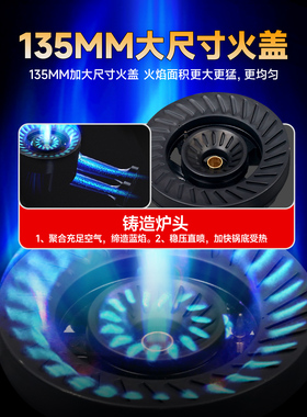 志高商用猛火单灶燃气灶带熄保