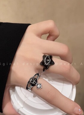 土星小众设计感戒指男女