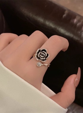 山茶花戒指女时尚个性