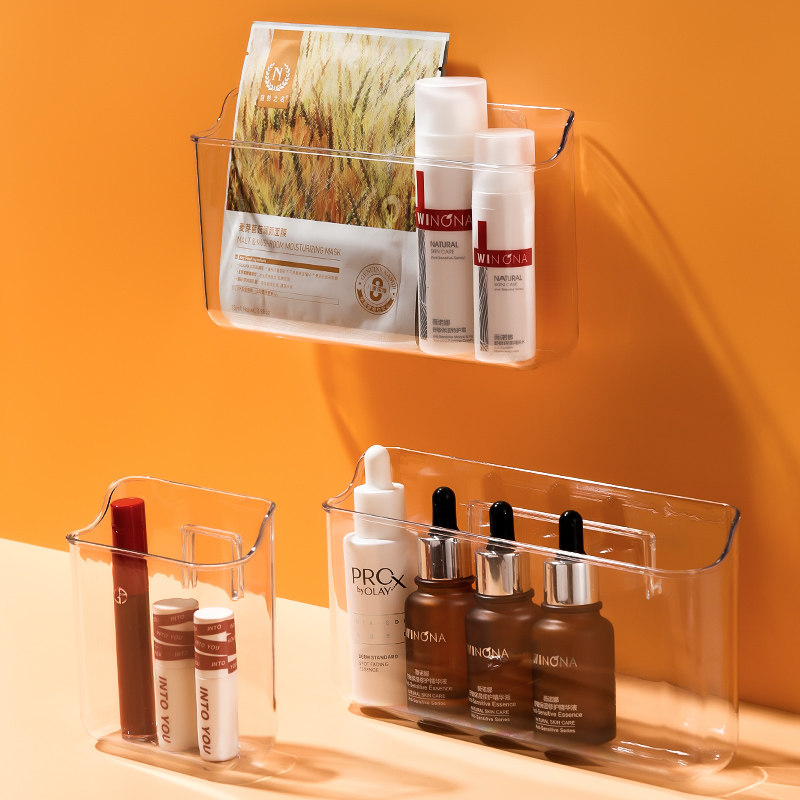 Mimu transparent wall-mounted storage box cosmetics finish