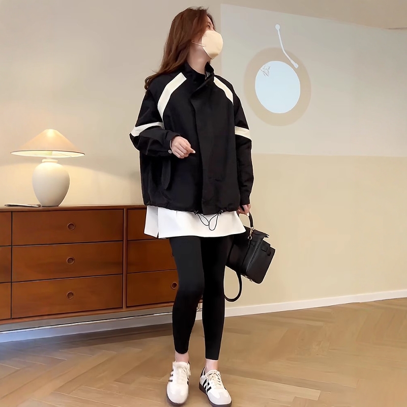 150小个子穿搭短款冲锋衣外套女2025秋季新款休闲宽松夹克上衣145 - 图1