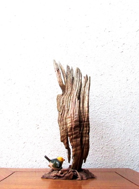 千年胡杨风化老木原木随形根艺摆件自然禅意艺术创意家居收藏饰品