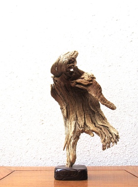 千年胡杨风化老木原木随形根艺摆件自然禅意艺术创意家居收藏饰品