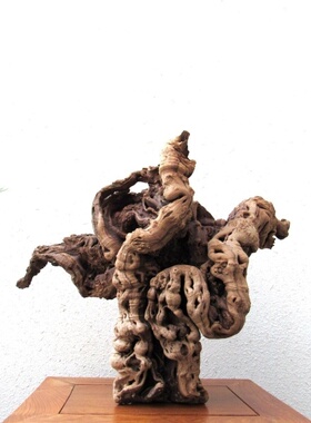 天然风化陈化沉水木枯木整体随形根雕根艺摆件家居新中式软装饰品