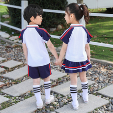 детская форма 中小学生校服运动套装纯棉儿童班服幼儿园园服夏装男女团体服夏季