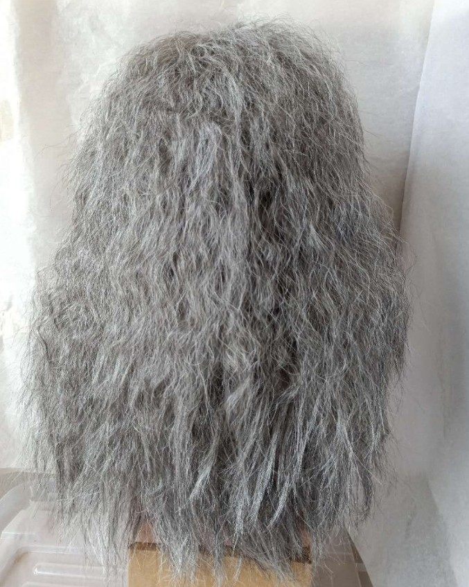 乞丐假发 男女蓬松长卷发流浪者 老年人花白色 表演疯子发套囚犯,淘宝优惠券,粉丝福利购,淘宝优惠卷