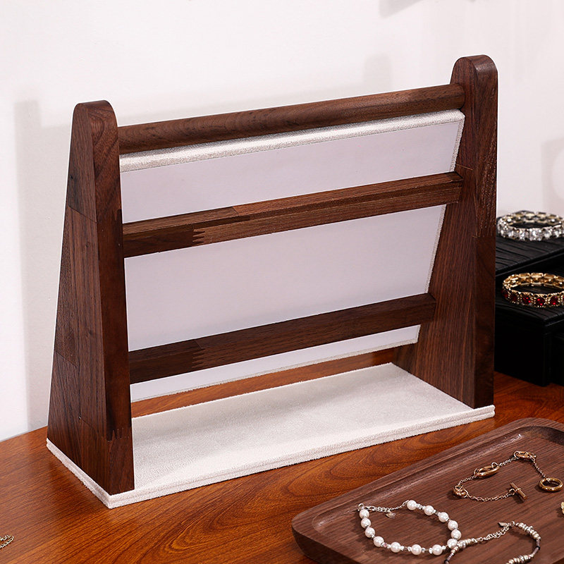 Korean black walnut necklace ring display stand