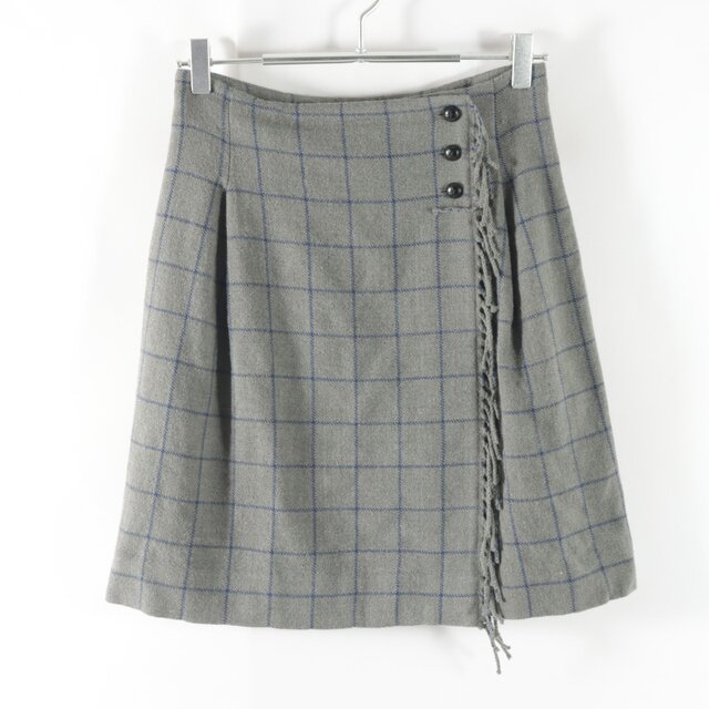Short A-line skirt Japanese single plaid skirt