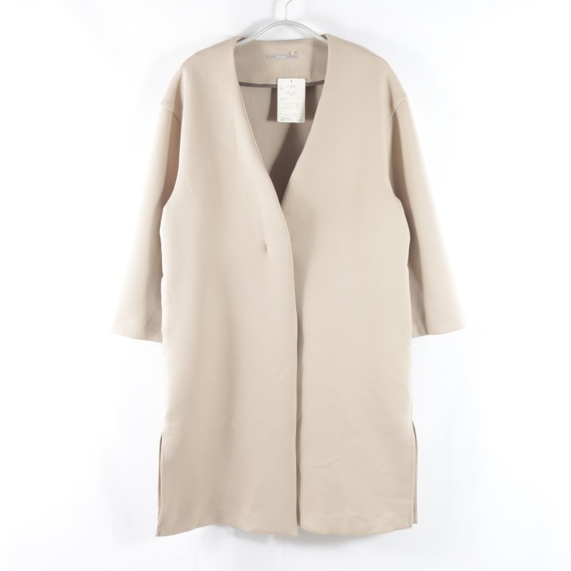 日单新款通勤百搭V领两粒按扣直筒显瘦女纯色时尚长袖中长款外套,淘宝优惠券,粉丝福利购,淘宝优惠卷