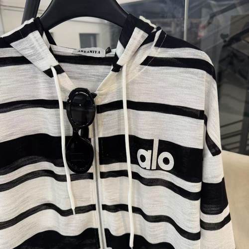 【条纹开衫】夏季宽松大版型潮牌字母印花圆领长袖防晒外套CP372 - 图1