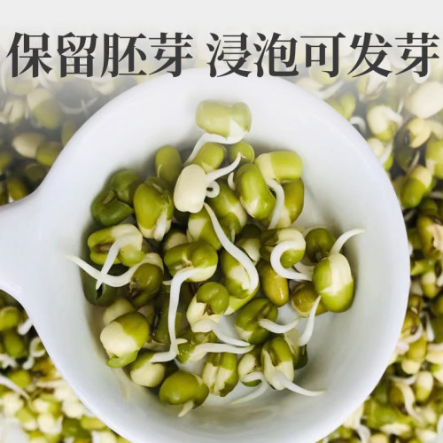 硃碌科东北绿豆真空装可去皮脱皮绿豆汤粥农家杂粮新货小绿豆1kg - 图1