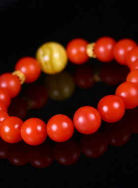 梅林达男女南红单圈设计款手串