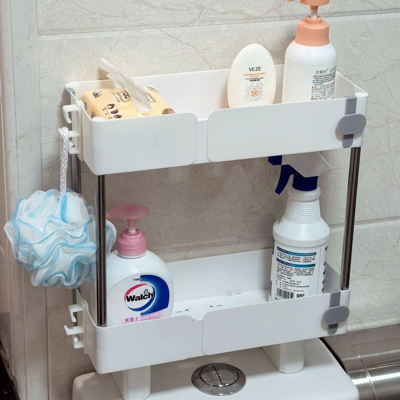 马桶上方置物架卫生间免打孔多层多功能收纳架厕所水箱收纳盒塑料,淘宝优惠券,粉丝福利购,淘宝优惠卷