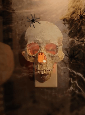 恐怖骷髅头万圣节鬼屋装饰灯