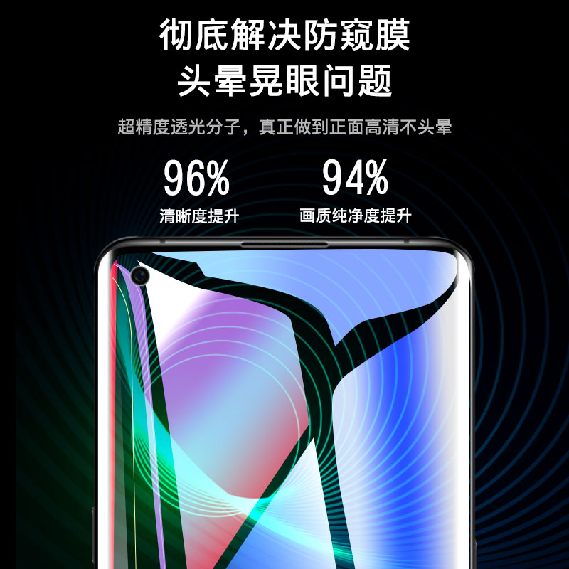 创霸旗舰店oppofindx钢化膜oppofindx2防窥膜findx2pro全屏曲面防偷窥屏oppo原装find x水凝手机膜x2全包fx保护贴软膜uv3