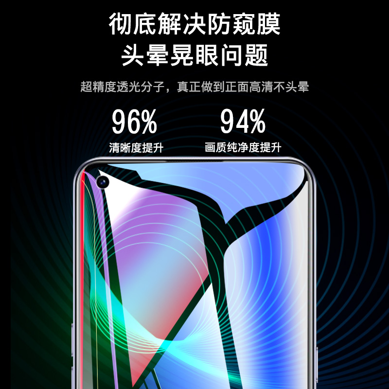 创霸旗舰店realmex7pro钢化膜realme防窥膜x7防窥手机贴膜真我全屏覆盖5g防偷窥屏oppo原装全包无白边防摔原厂保护膜por3