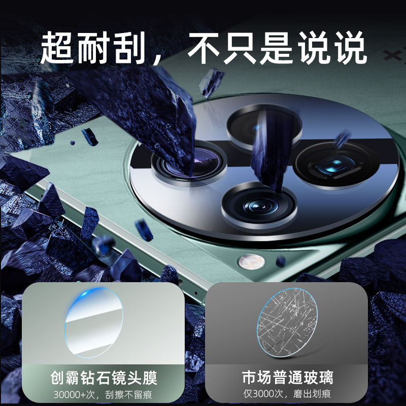 秒贴适用一加12镜头膜ace3pro后镜头新款1+13钢化膜ace5摄像头圈全屏1加ace3v的全包aec2por手机相机保护贴膜 - 图2