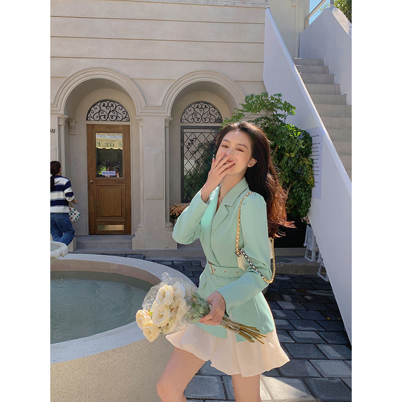 小众设计感西装裙2022春秋感连衣裙 palglg连衣裙