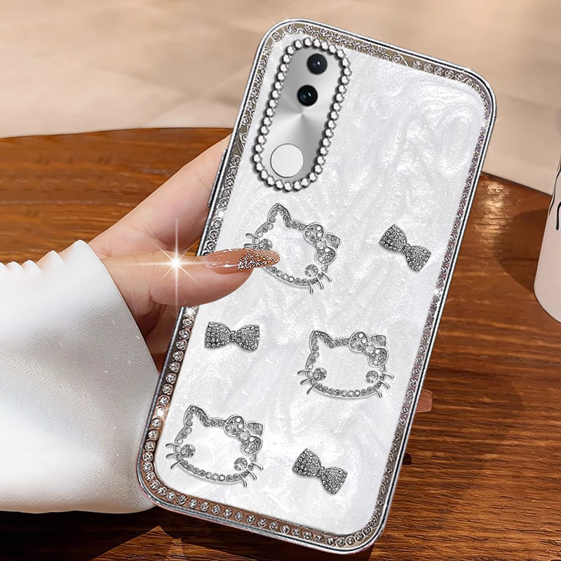 2026新款镶钻珠光白适用vivoS20手机壳硅胶S19女款X100S网红S30保护套x100ultra高级感S12PRO小众S10e全包 - 图2
