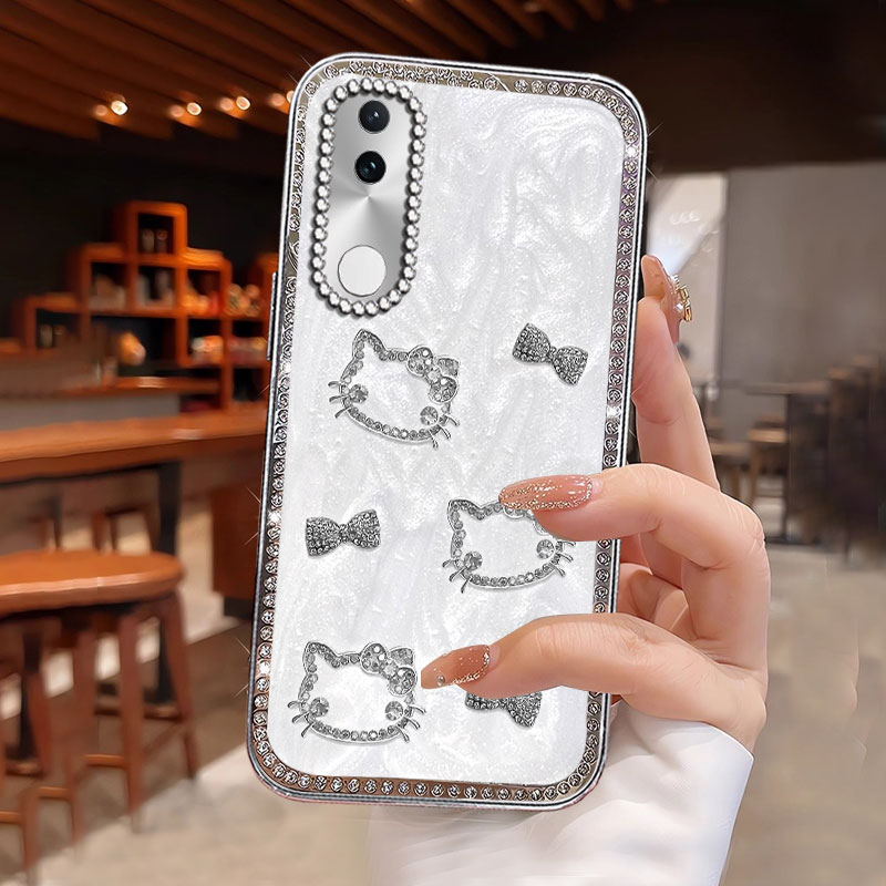 2026新款镶钻珠光白适用vivoS20手机壳硅胶S19女款X100S网红S30保护套x100ultra高级感S12PRO小众S10e全包 - 图3