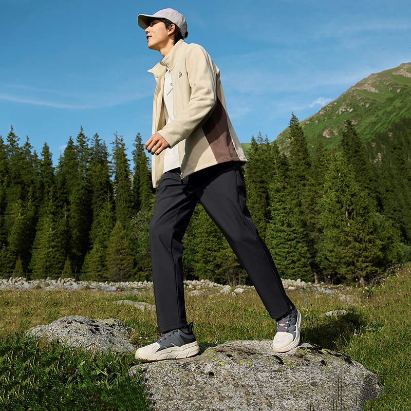 361运动裤男防泼水2024秋冬防风直筒登山徒步裤子加绒休闲男裤子
