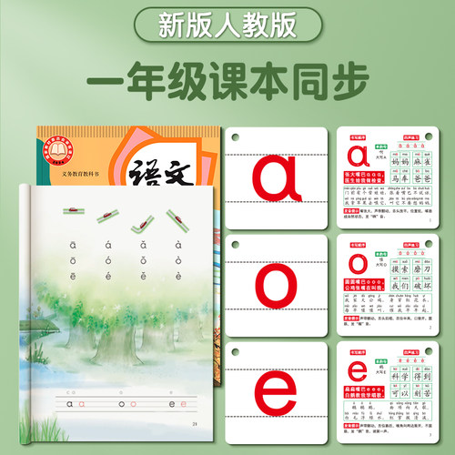 拼音卡片一年级声母韵母小学教师专用全套声调识字教具字母表汉语 - 图0