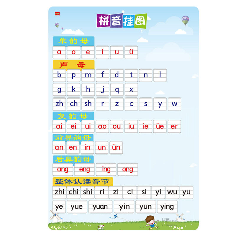 开心宝贝学前一年级汉语早教挂图 开心宝贝玩具玩具挂图/认知卡