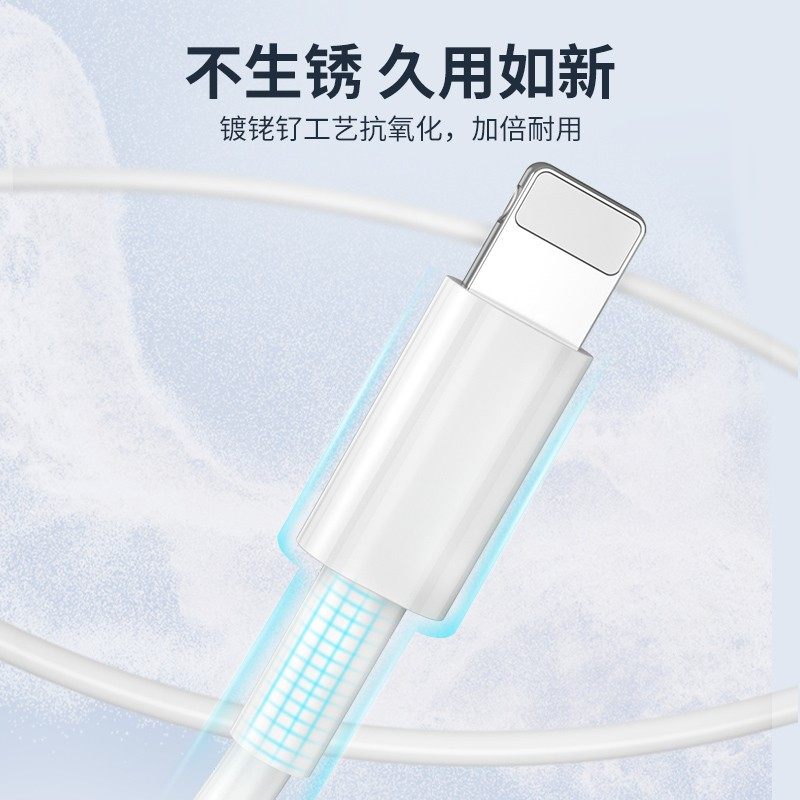 能适充电器适用iPhone14苹果13加长12proMax手机PD快充X数据线XR车载iPad平板6s闪充ios冲2米8p充电线