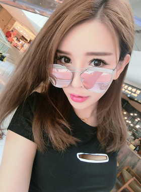 清仓捡漏墨镜女夏防紫外线高级感太阳镜网红款ins风圆脸大脸显瘦