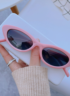 欧美风太阳镜女2022新款墨镜防紫外线圆脸显瘦海边高级感猫眼镜